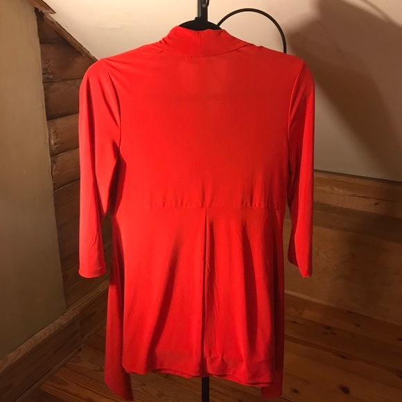 🌸5/$30🌸 Chaus Red Rhinestone Asymmetrical Top, EUC, S - Picture 3 of 13